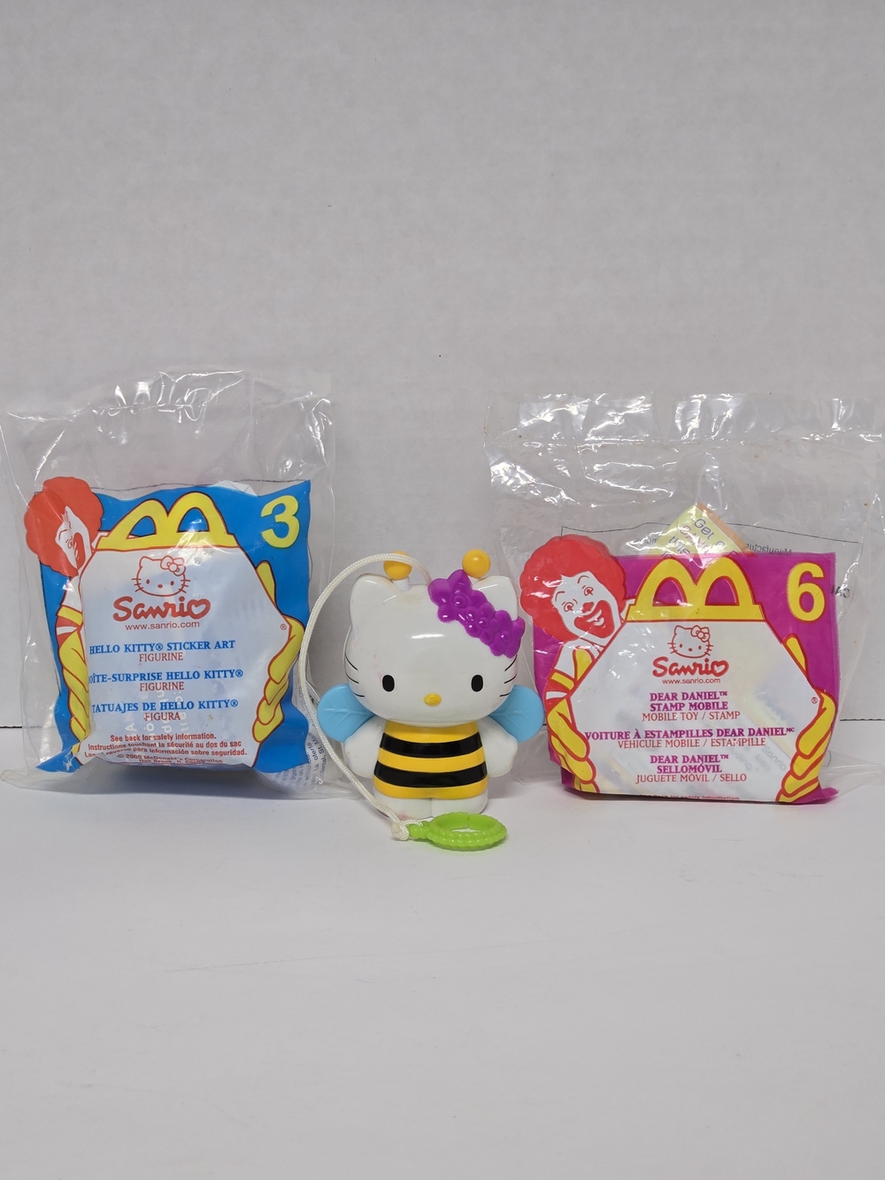 Vntg McDonald's x Sanrio 2000 Happy Meal Toys #3 #4 #6